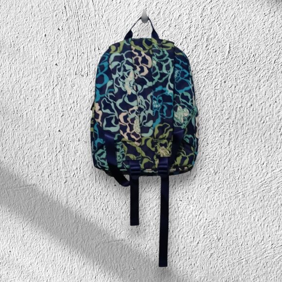 Vera Bradley Blue Floral Katalina Pattern Backpack Adjustable Straps/ nwot - Picture 2 of 14